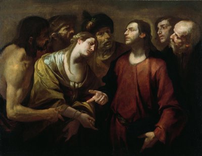 Christ and the Woman taken in Adultery by Giovacchino Assereto